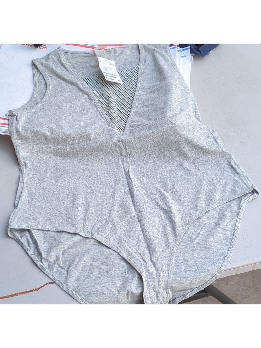 NWT H&M Gray‎ bodysuit, Large Size